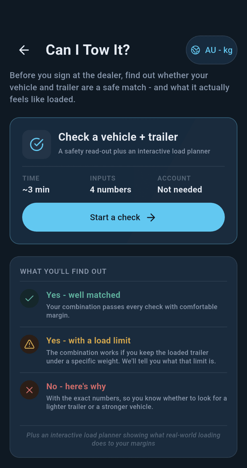 loadmate app: Get the answer before you commit